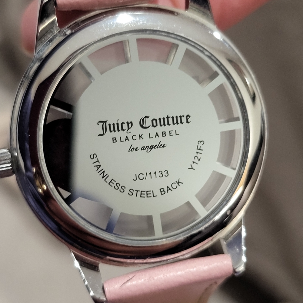 Juicy Couture Women's Watch With A Pink Leather Strap. Swarovski Crystals. - Picture 3 of 12